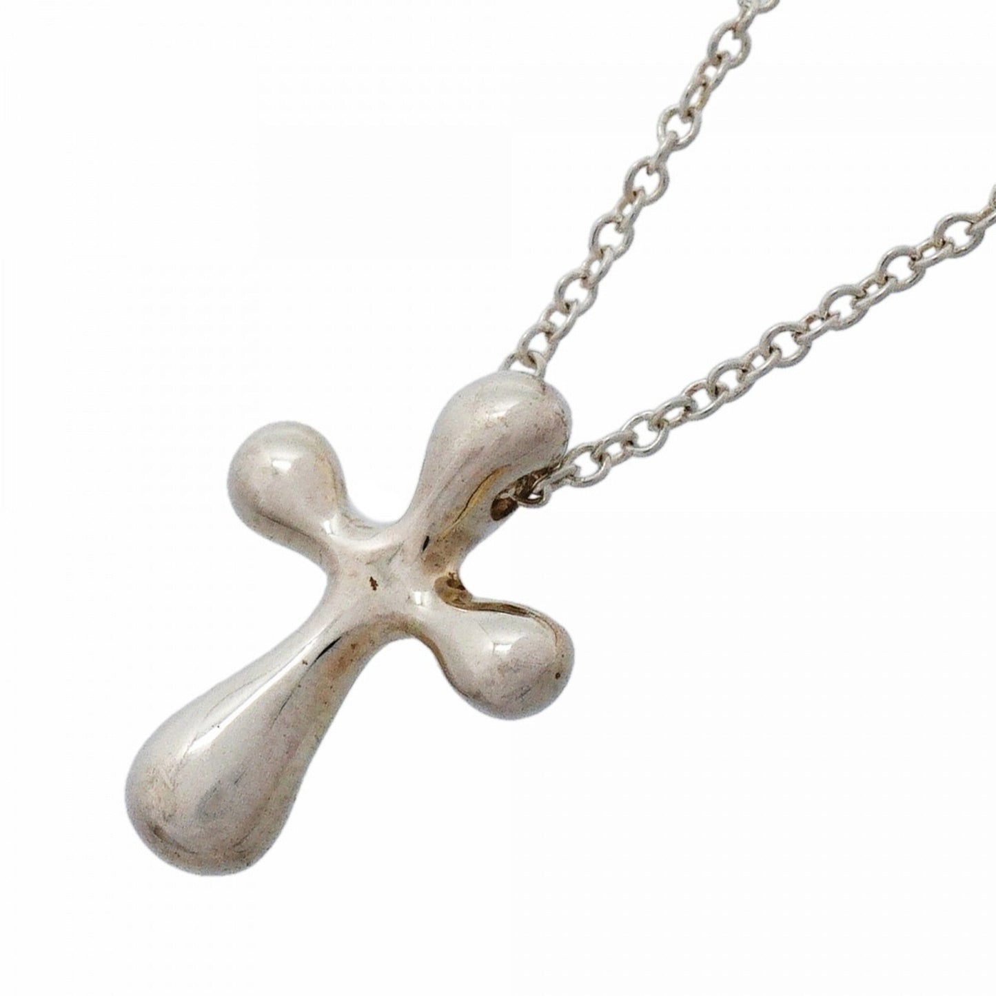 Small Cross Pendant Necklace Sterling Silver