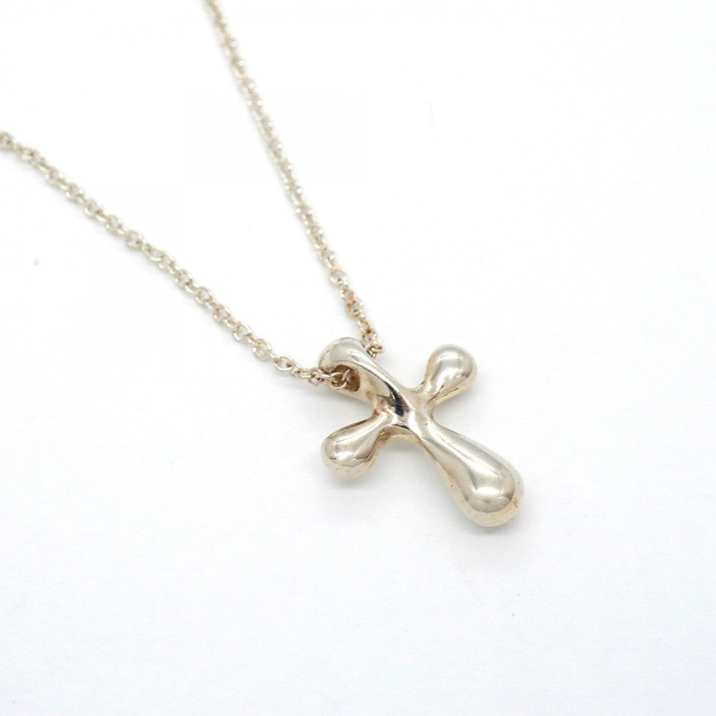 Small Cross Pendant Necklace Sterling Silver