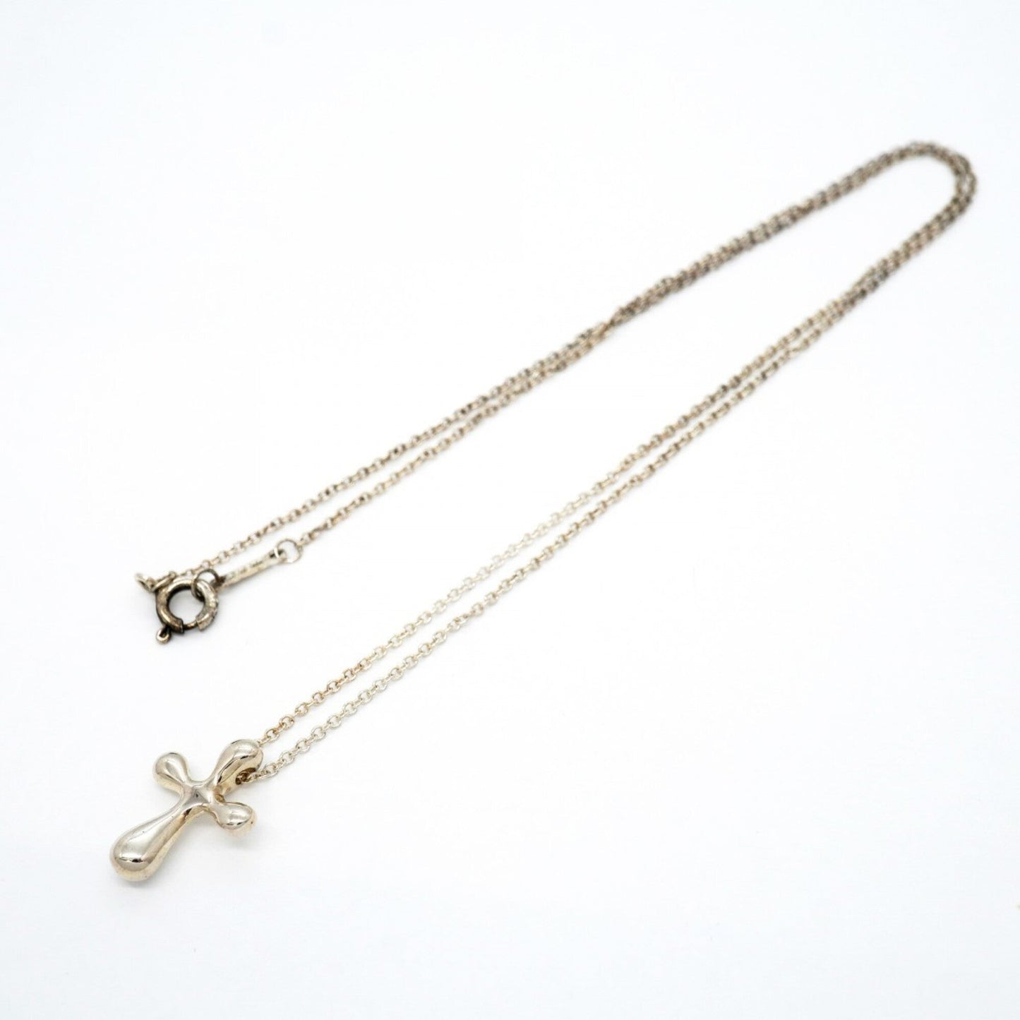 Small Cross Pendant Necklace Sterling Silver