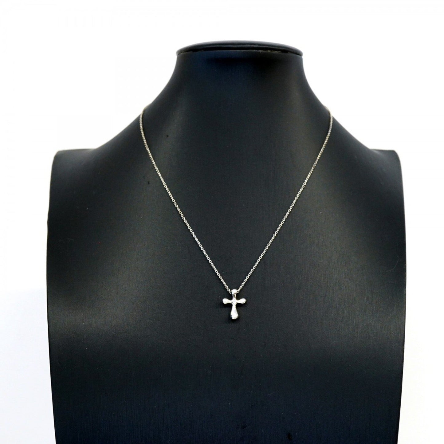 Small Cross Pendant Necklace Sterling Silver