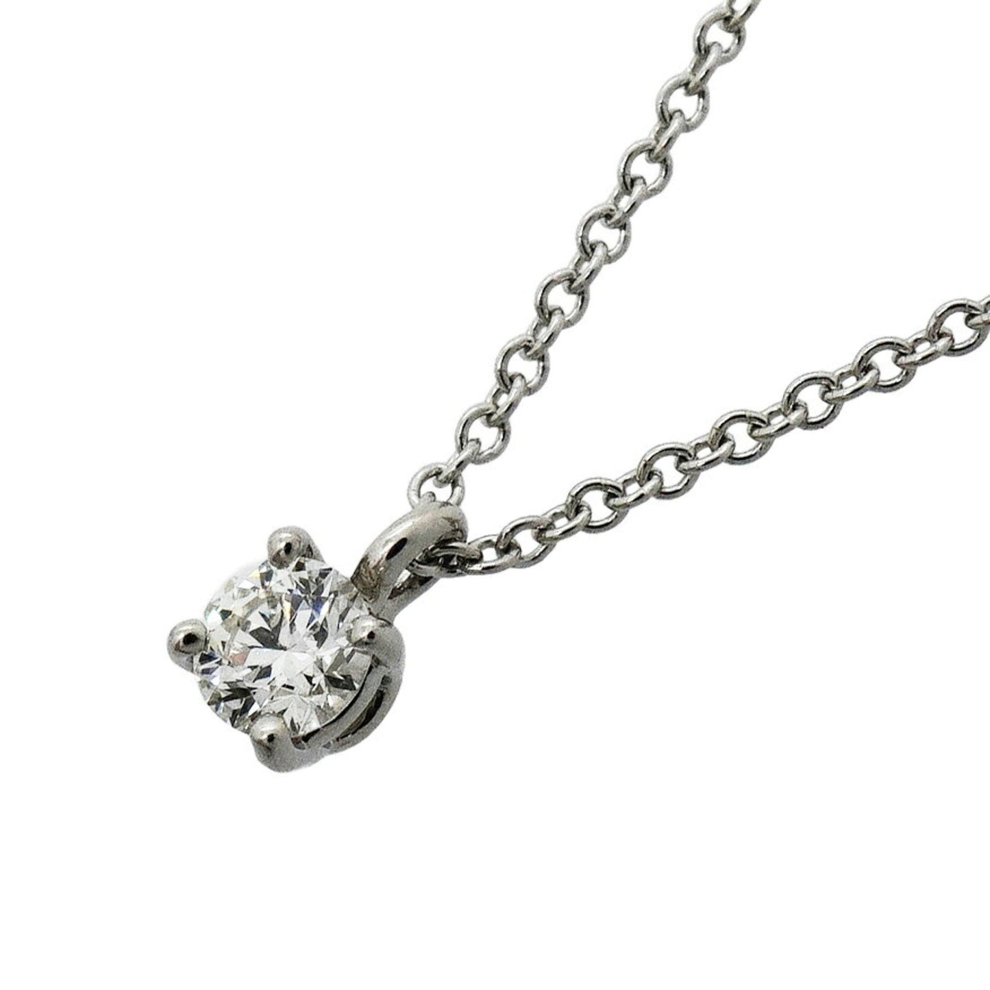 Solitaire Pendant Necklace Platinum with Diamond