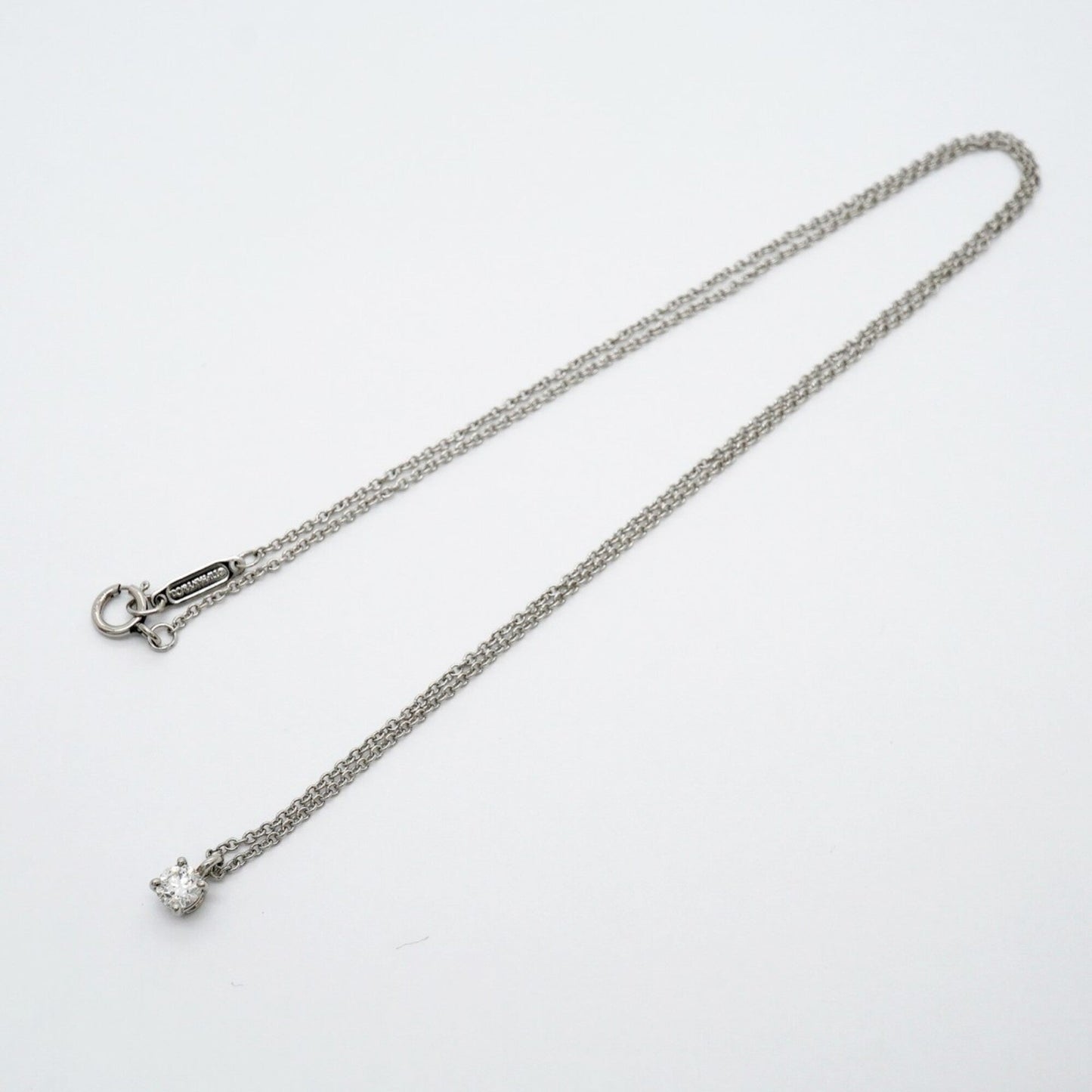 Solitaire Pendant Necklace Platinum with Diamond
