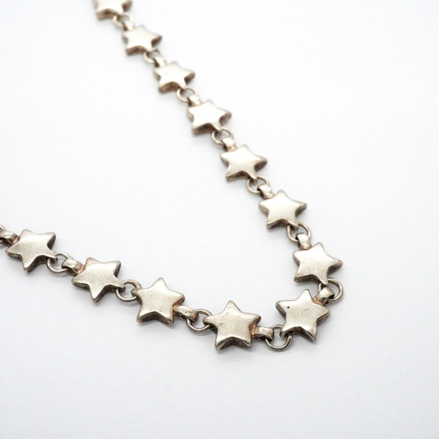 Puff Star Pendant Necklace Sterling Silver