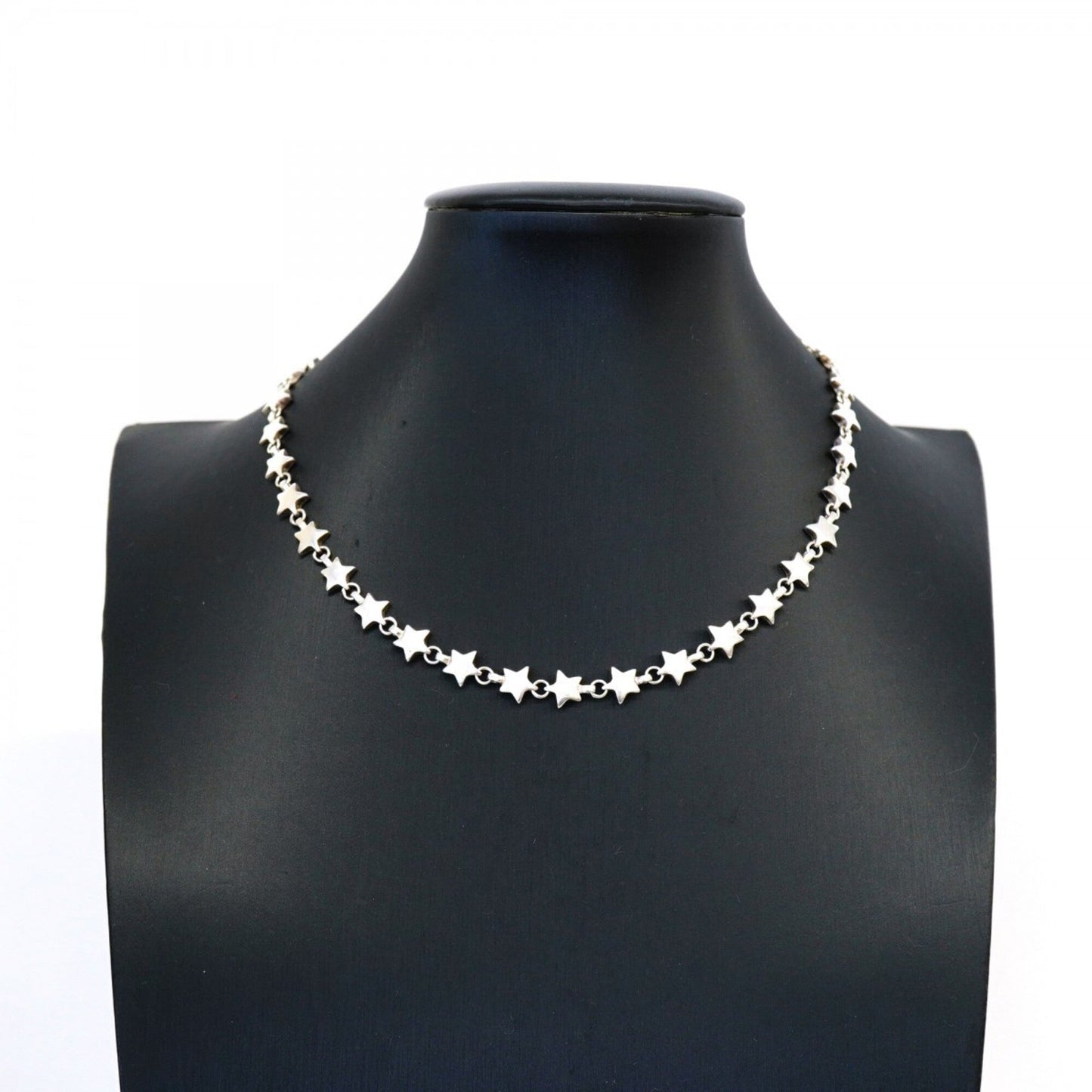 Puff Star Pendant Necklace Sterling Silver