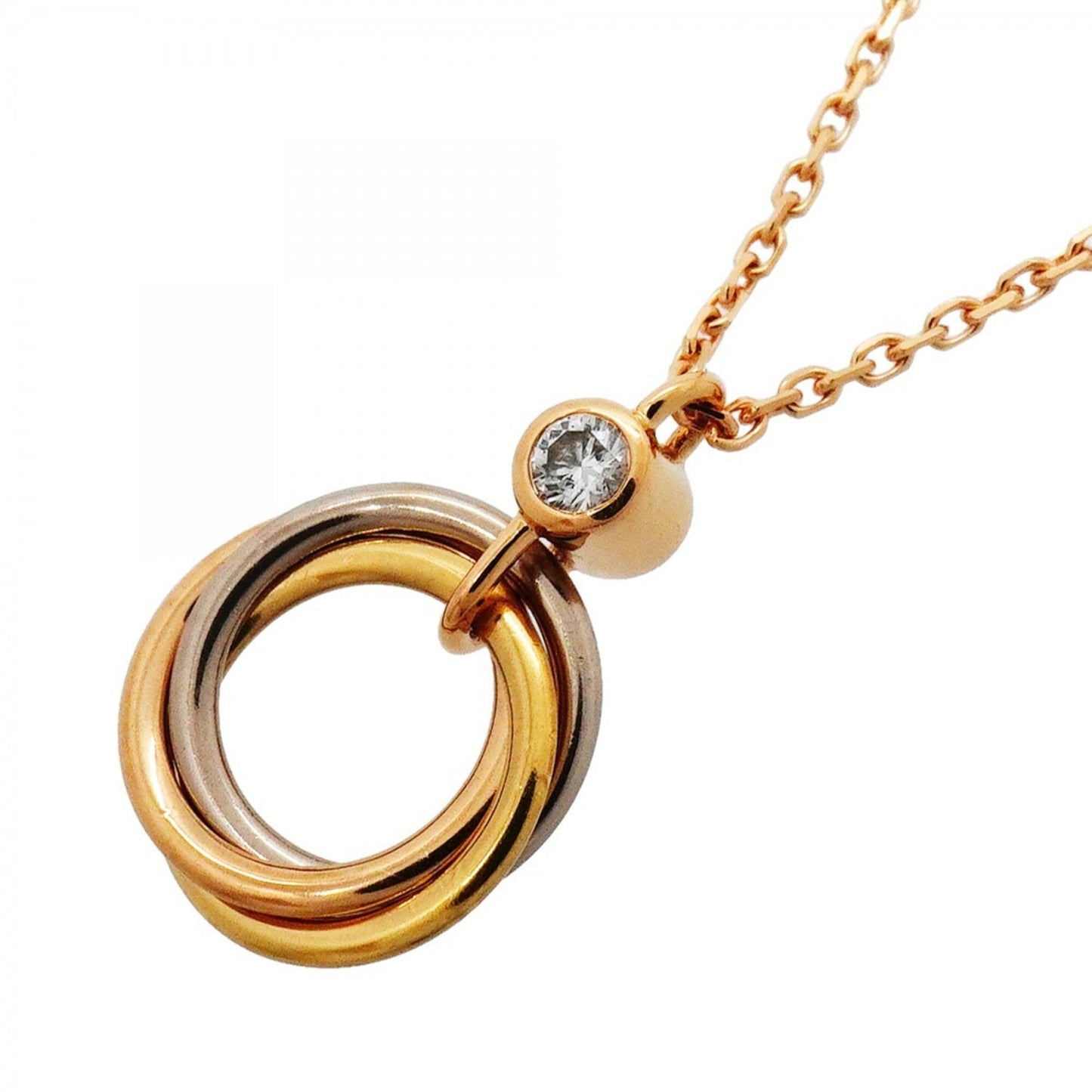 Trinity Pendant Necklace 18K Tricolor Gold