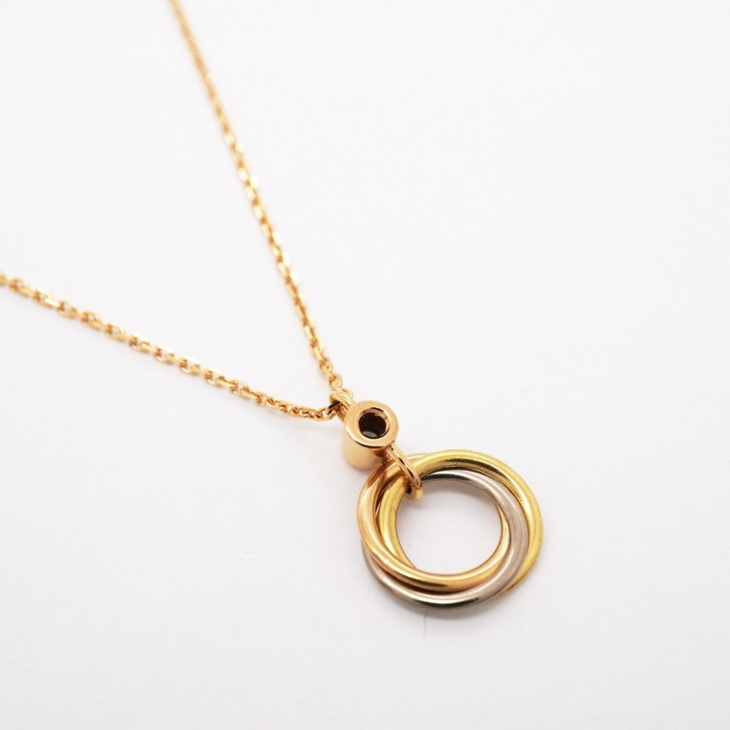 Trinity Pendant Necklace 18K Tricolor Gold
