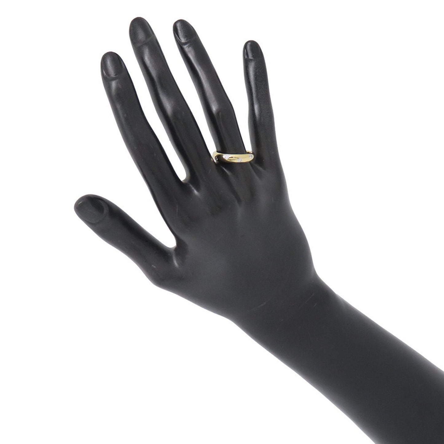 Band Ring Platinum and 18K Yellow Gold With Diamond