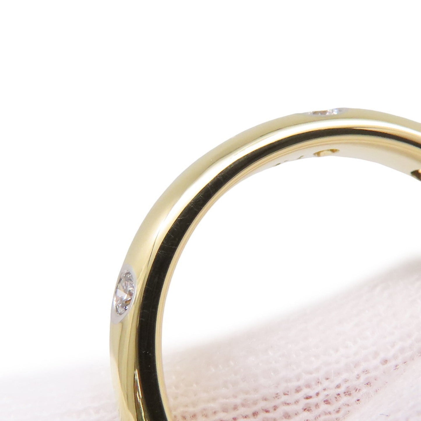 Band Ring Platinum and 18K Yellow Gold With Diamond