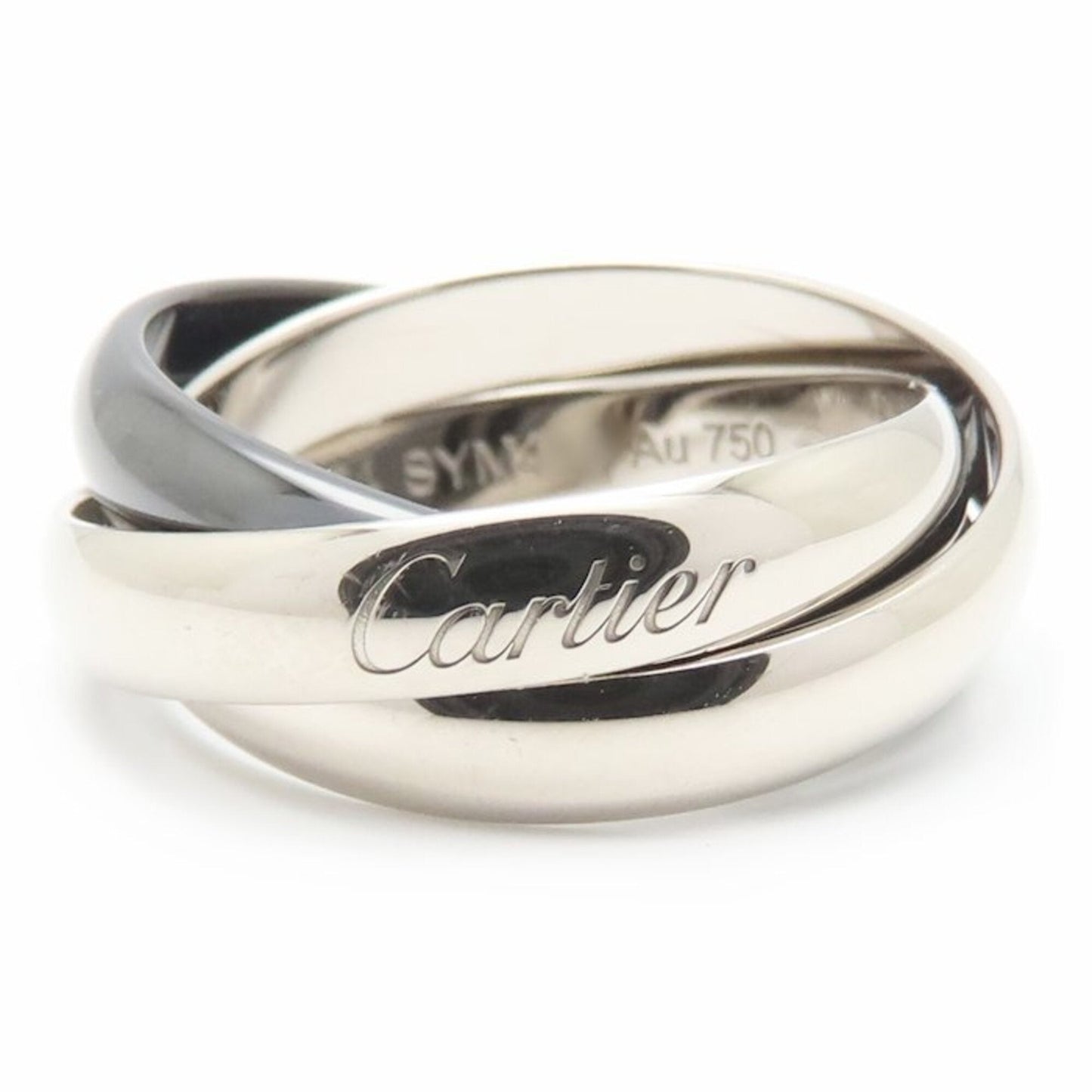 Trinity Ring 18K White Gold and Ceramic