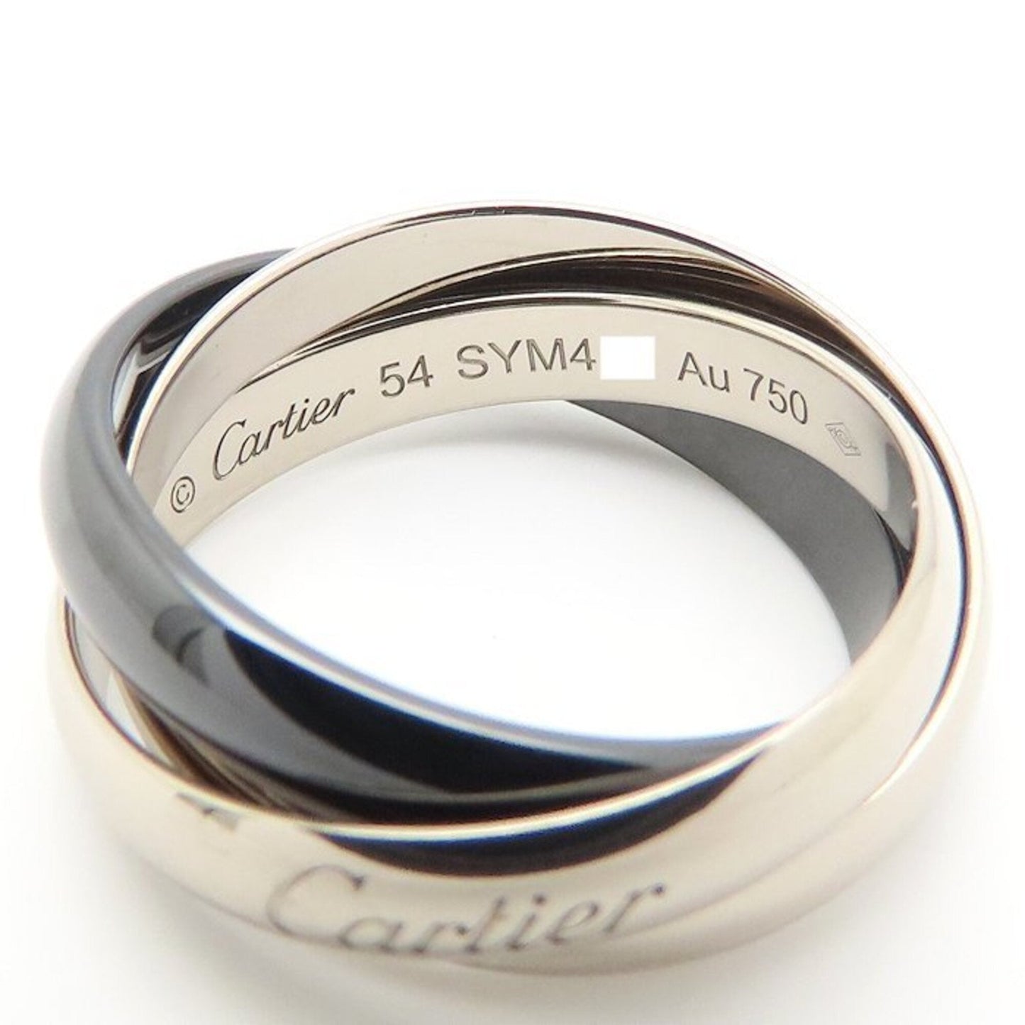 Trinity Ring 18K White Gold and Ceramic