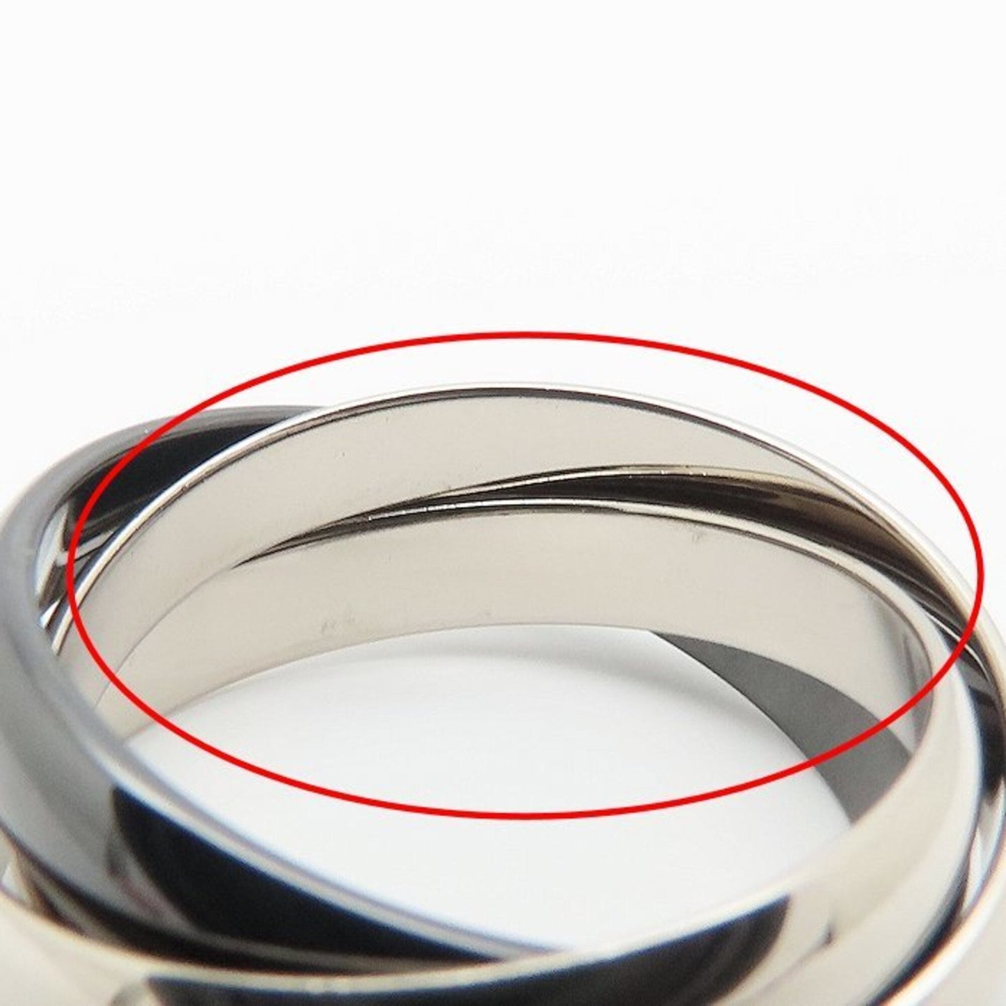 Trinity Ring 18K White Gold and Ceramic