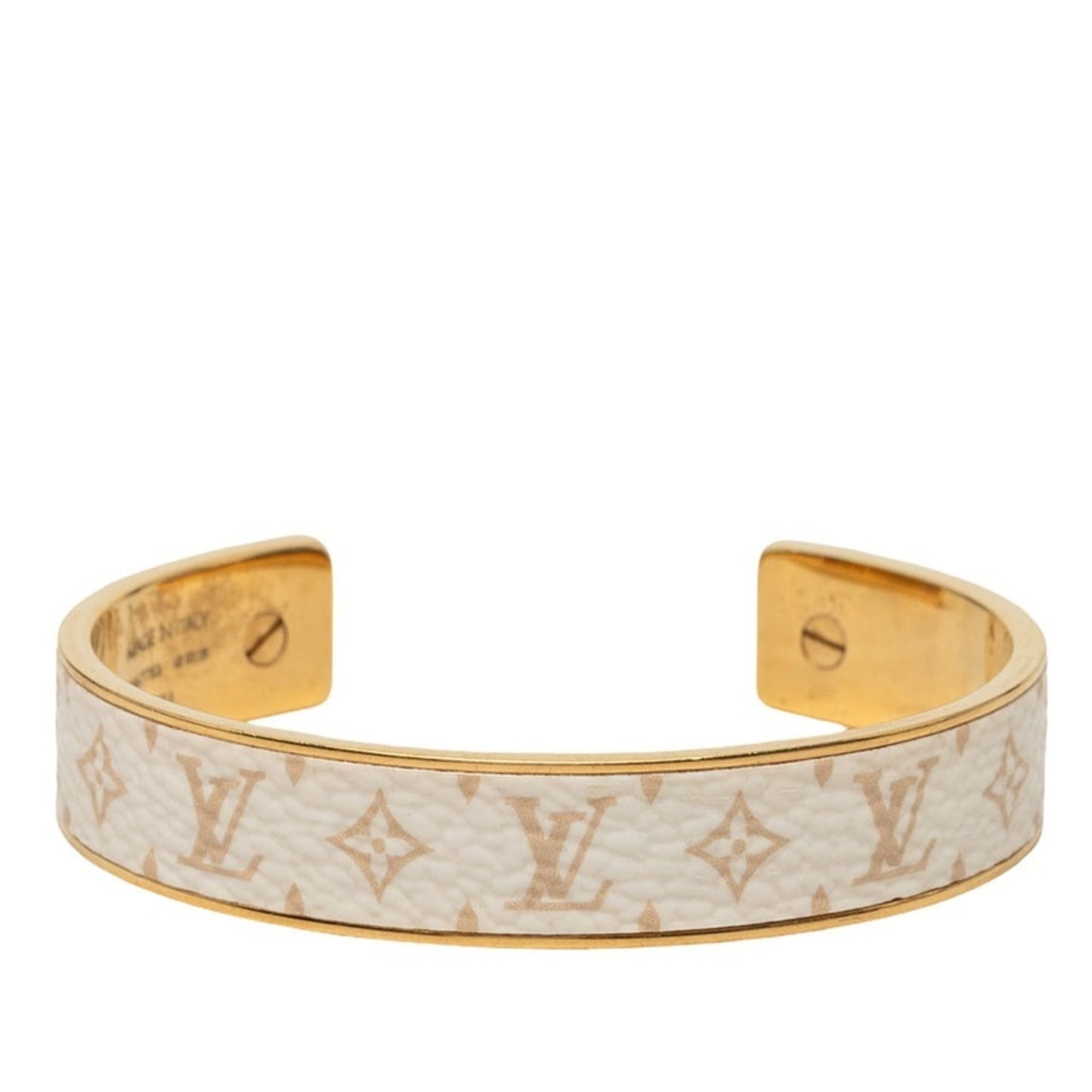 Jonc Wild LV Bracelet Gold and White