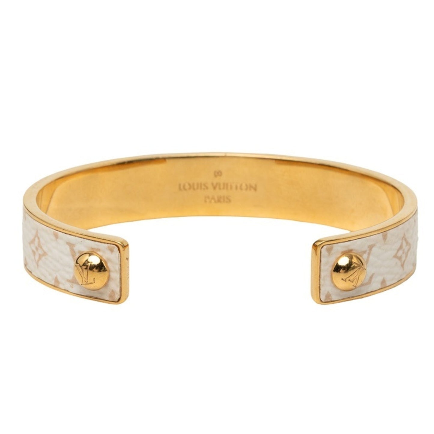 Jonc Wild LV Bracelet Gold and White