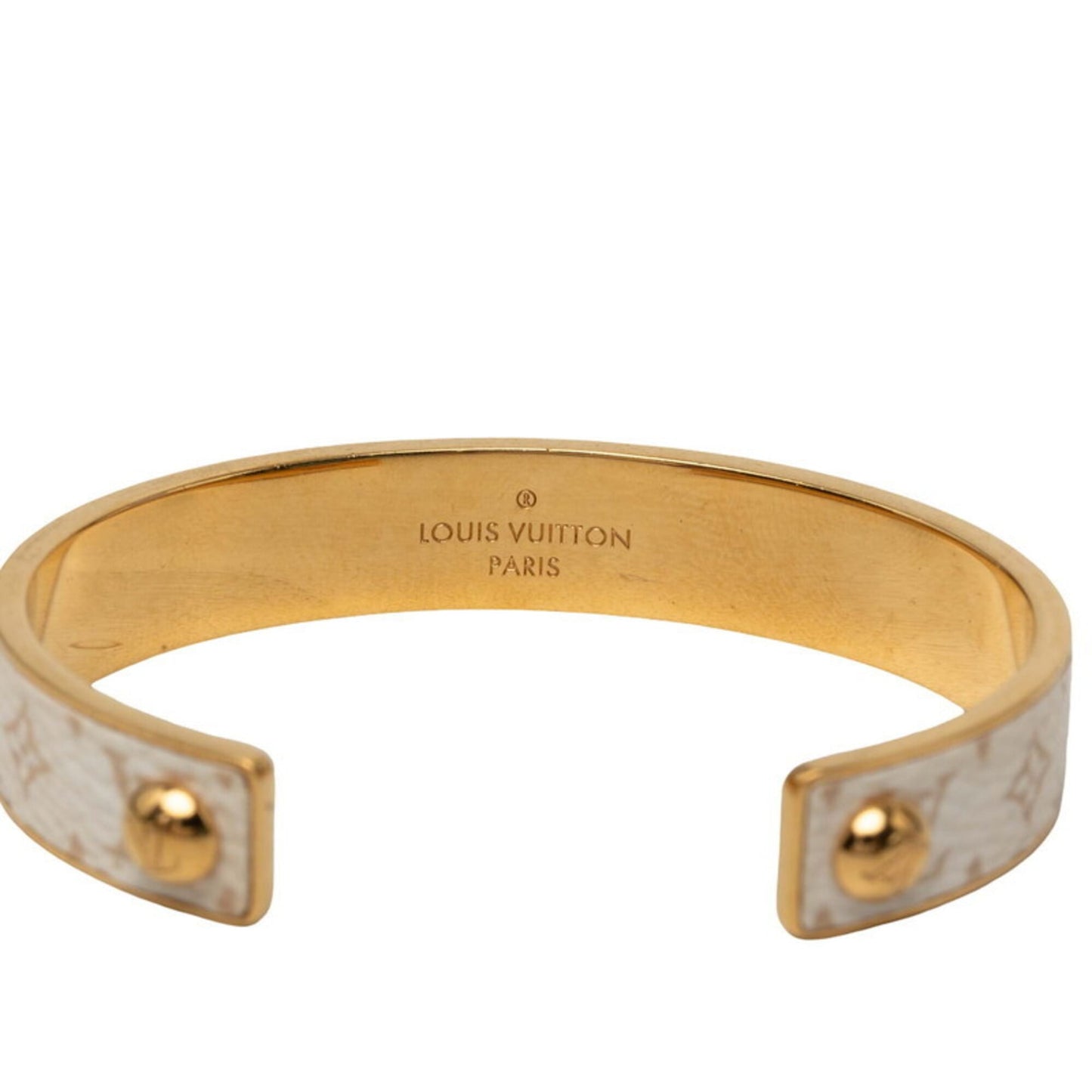 Jonc Wild LV Bracelet Gold and White