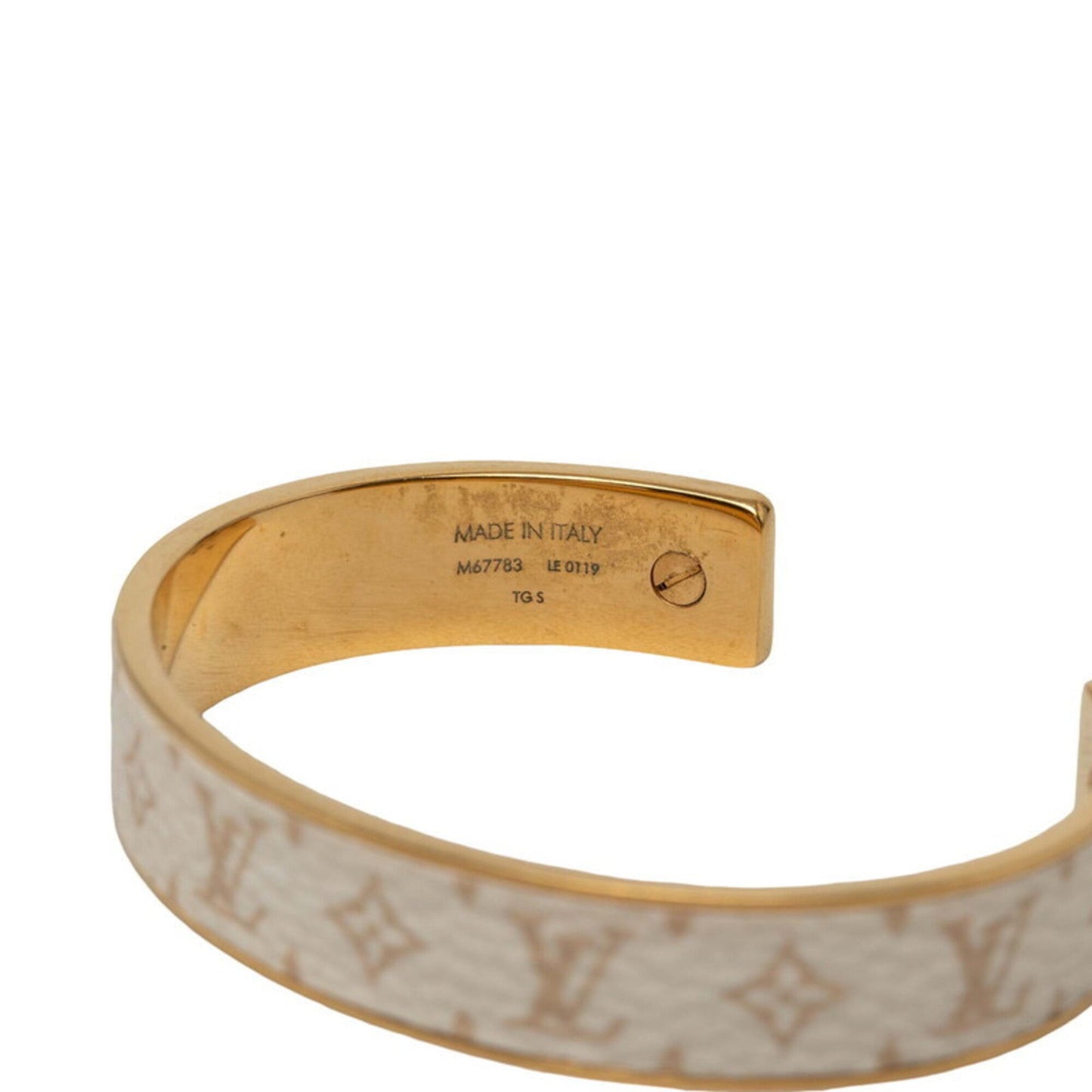 Jonc Wild LV Bracelet Gold and White
