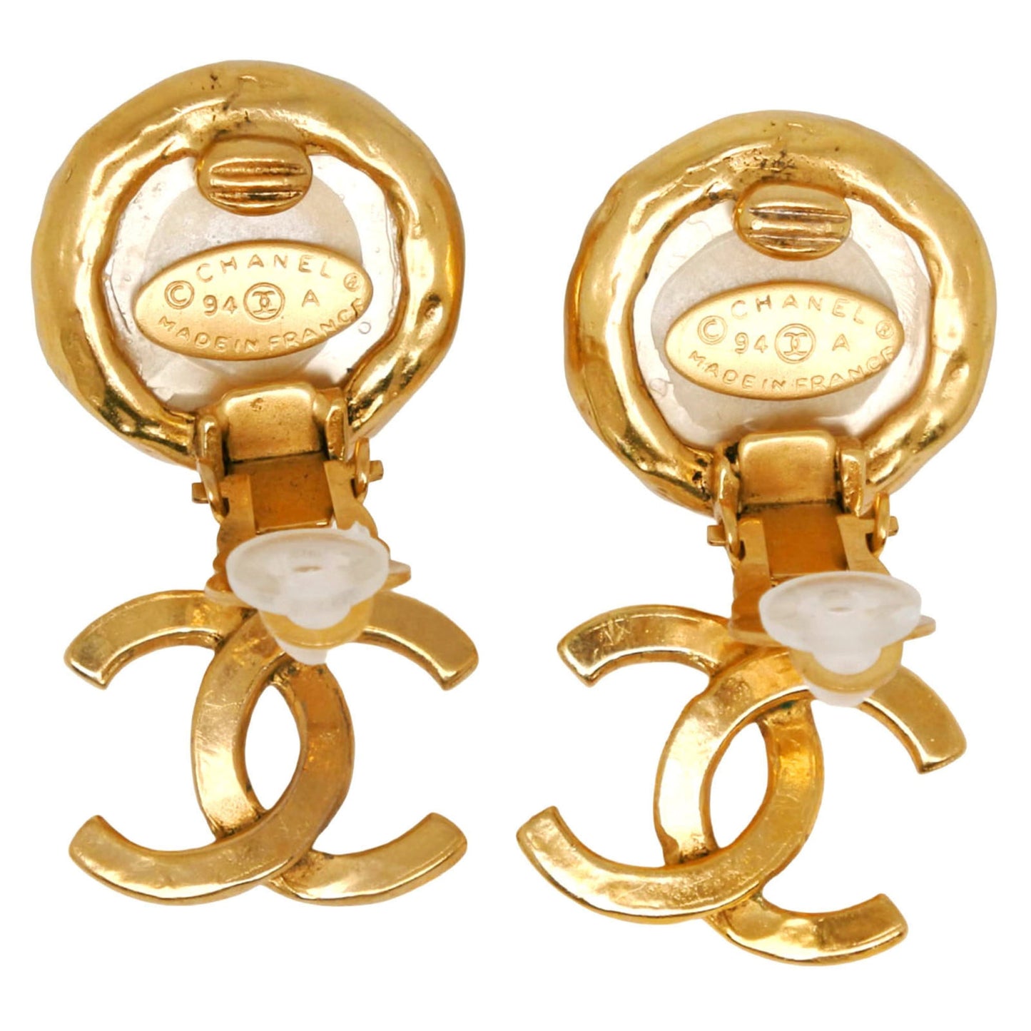 CC Logo Clip-On Earrings Metal