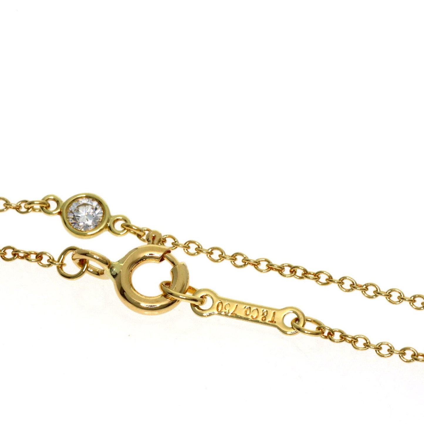Elsa Peretti Diamonds By The Yard Pendant Necklace 18K Yellow Gold and Diamond