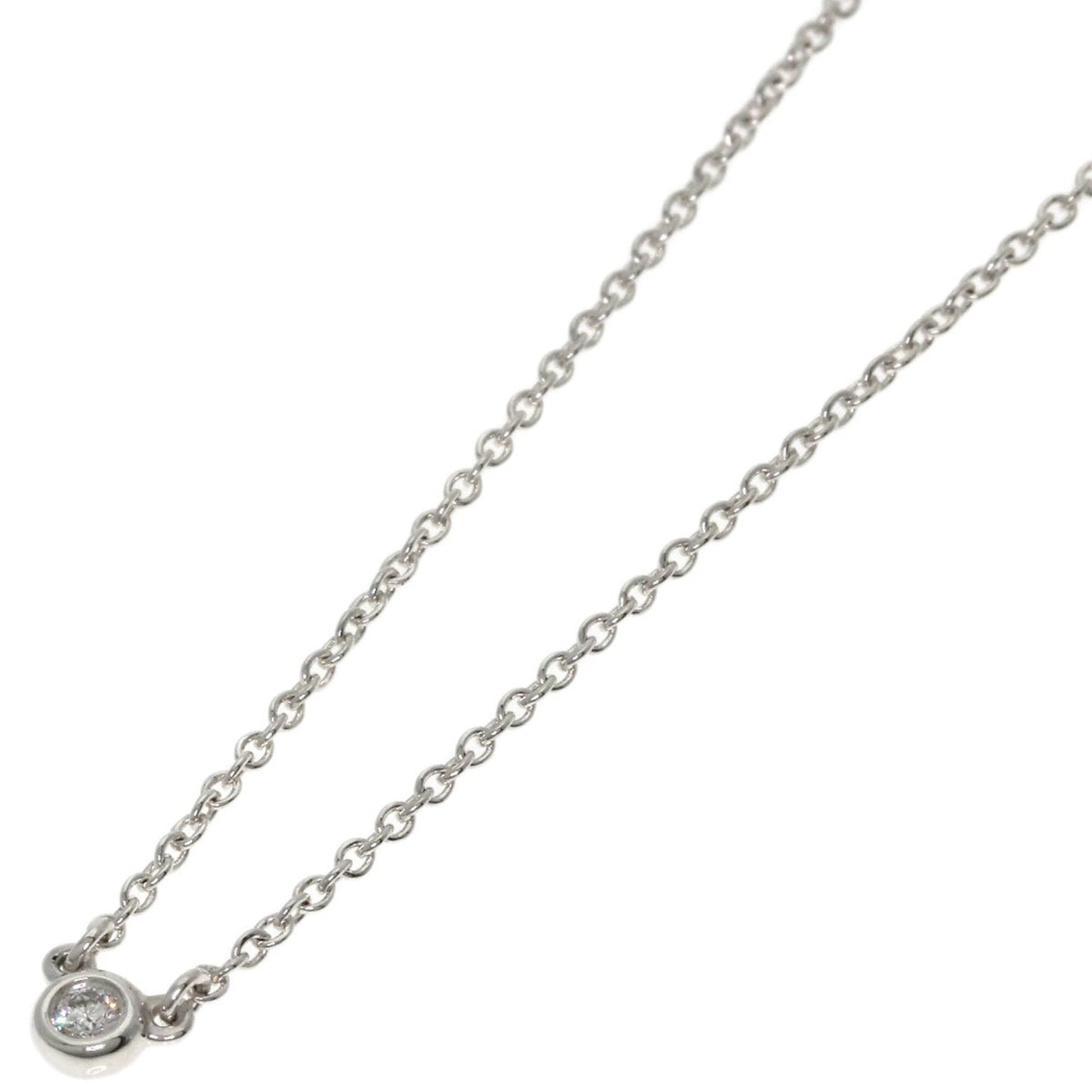 Elsa Peretti Diamonds By The Yard Pendant Necklace Sterling Silver and Diamond