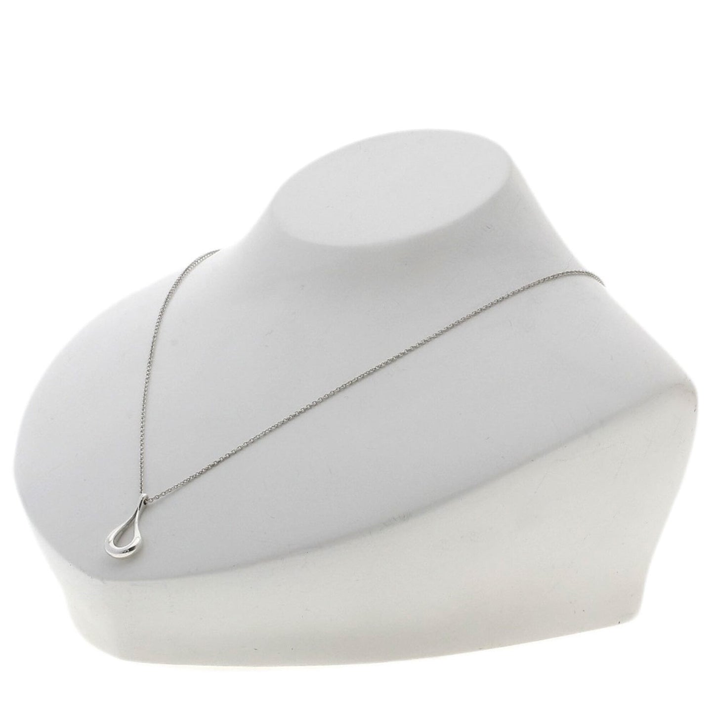 Open Teardrop Pendant Necklace Sterling Silver