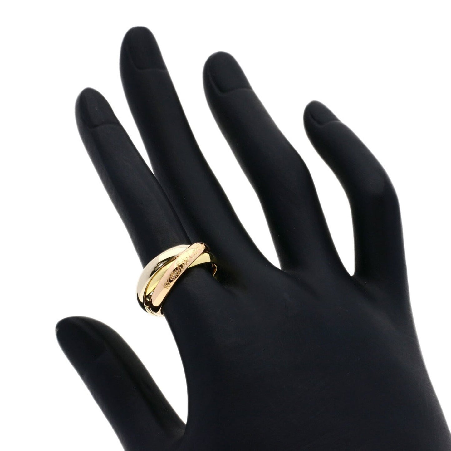 Vendome Louis Cartier Band Ring 18K Tricolor Gold