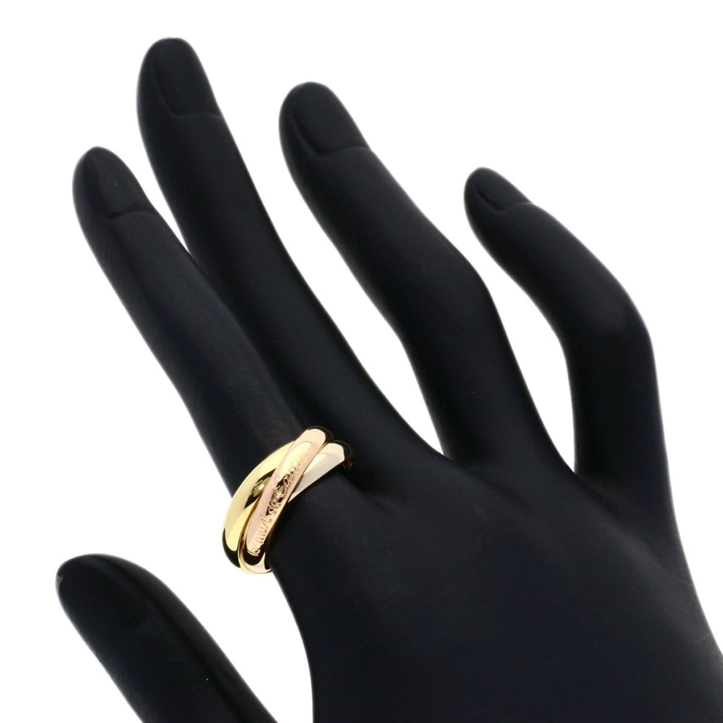 Vendome Louis Cartier Band Ring 18K Tricolor Gold