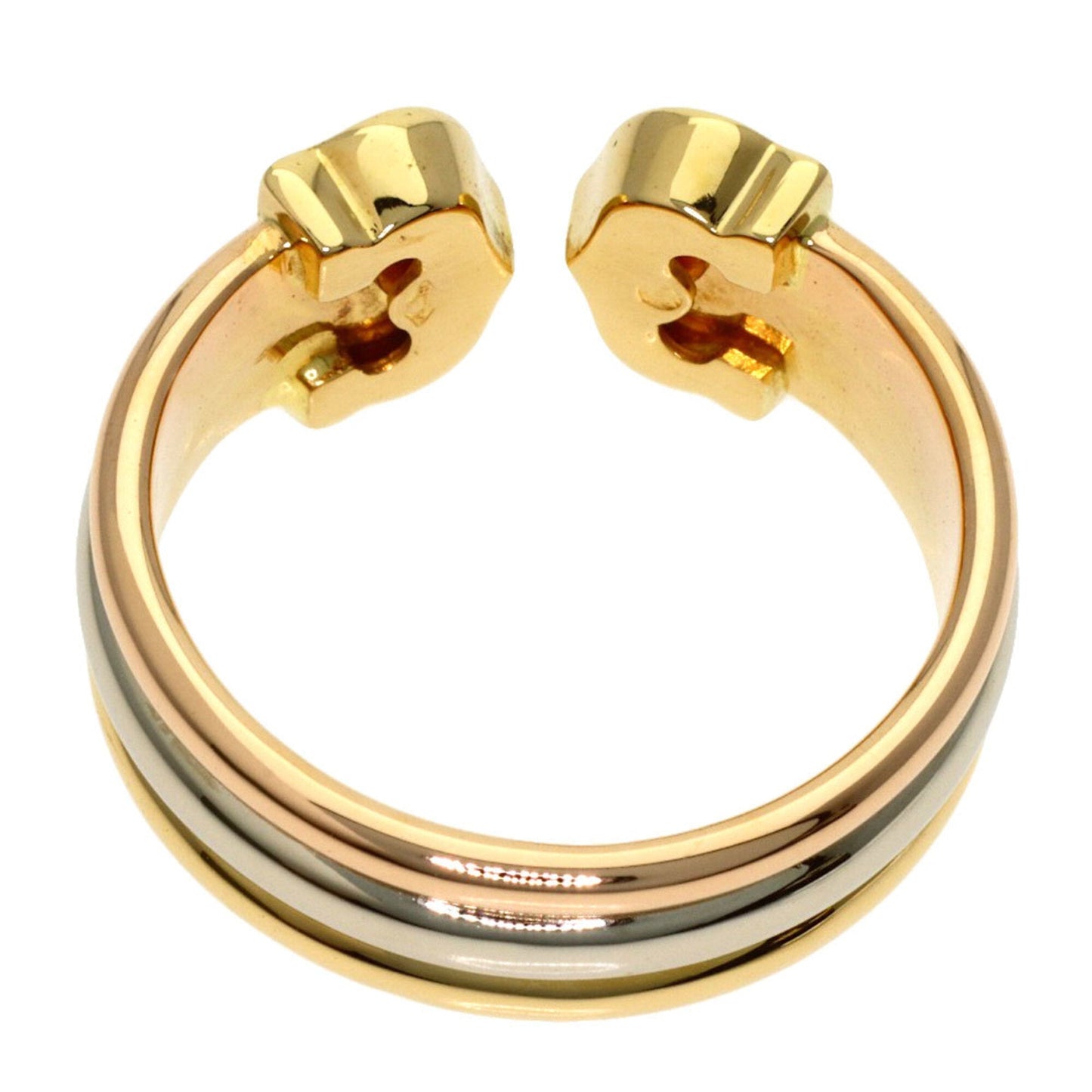 Vendome Louis Cartier Band Ring 18K Tricolor Gold