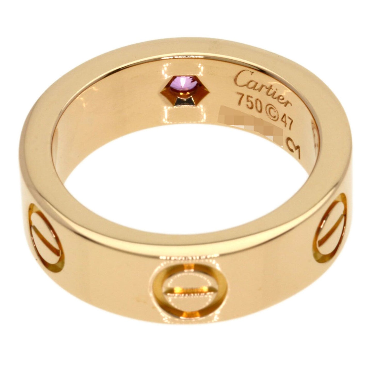 Love Ring 18K Rose Gold with Sapphire