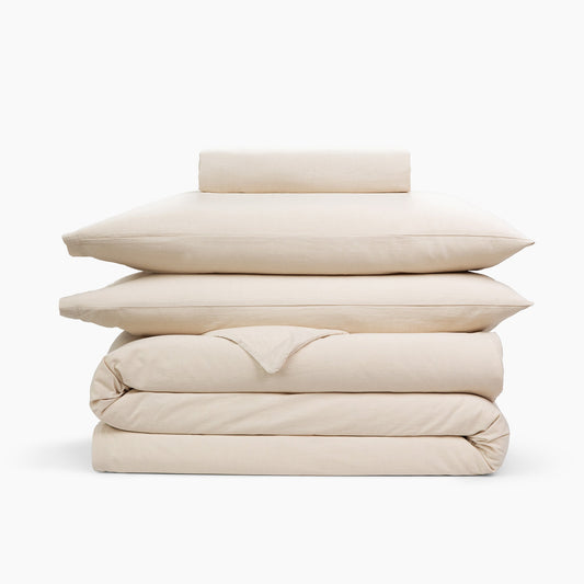 Washed Cotton 4 Piece Bedding Set - King