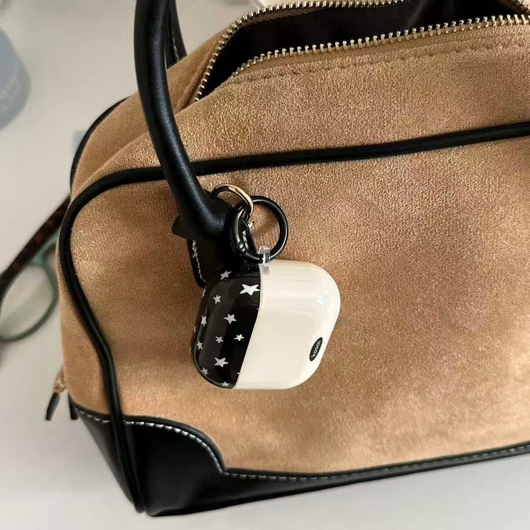 Funda para AirPods Starry Night con dije – Blanco y negro