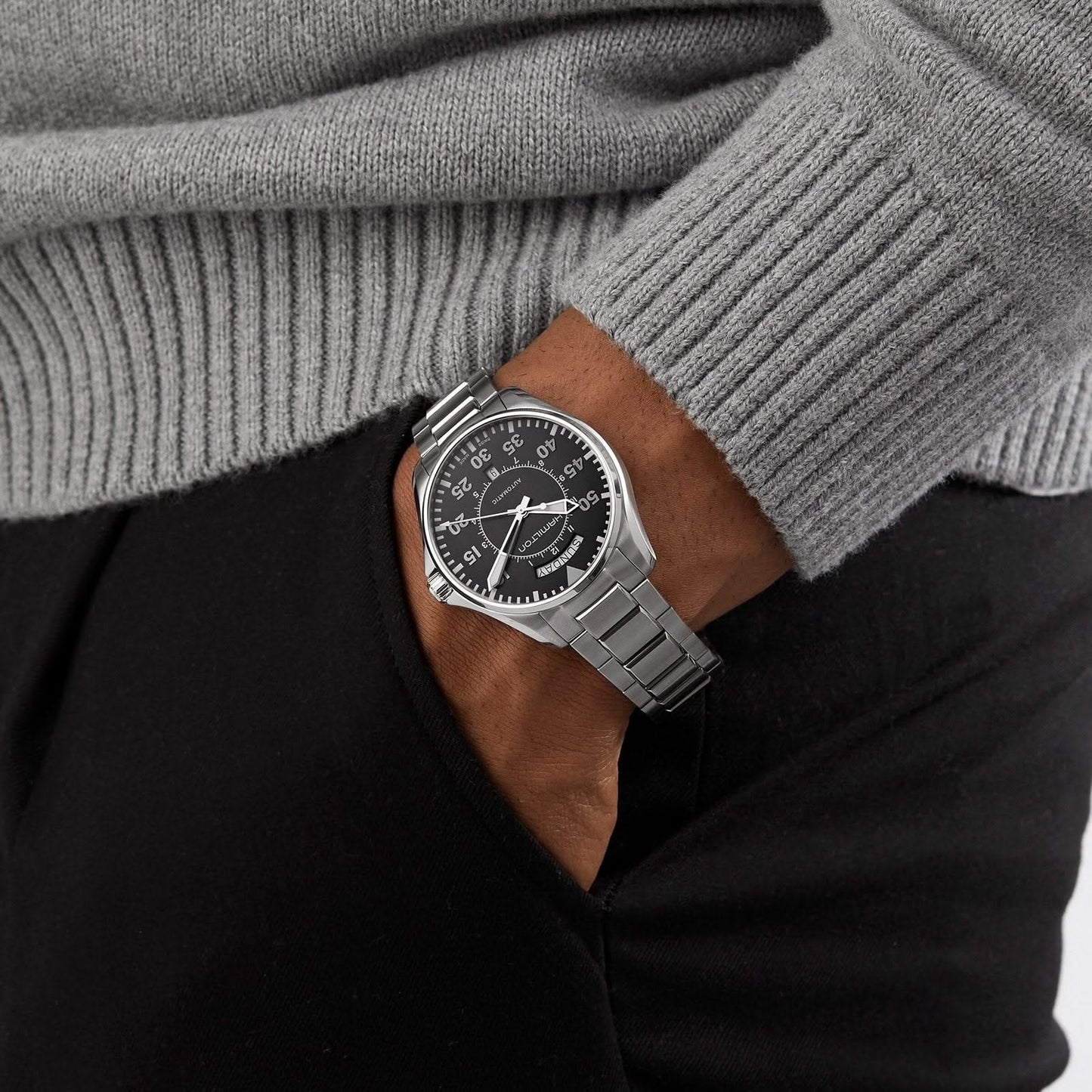 HAMILTON Khaki Aviation Pilot Day Date Auto 42mm Watch