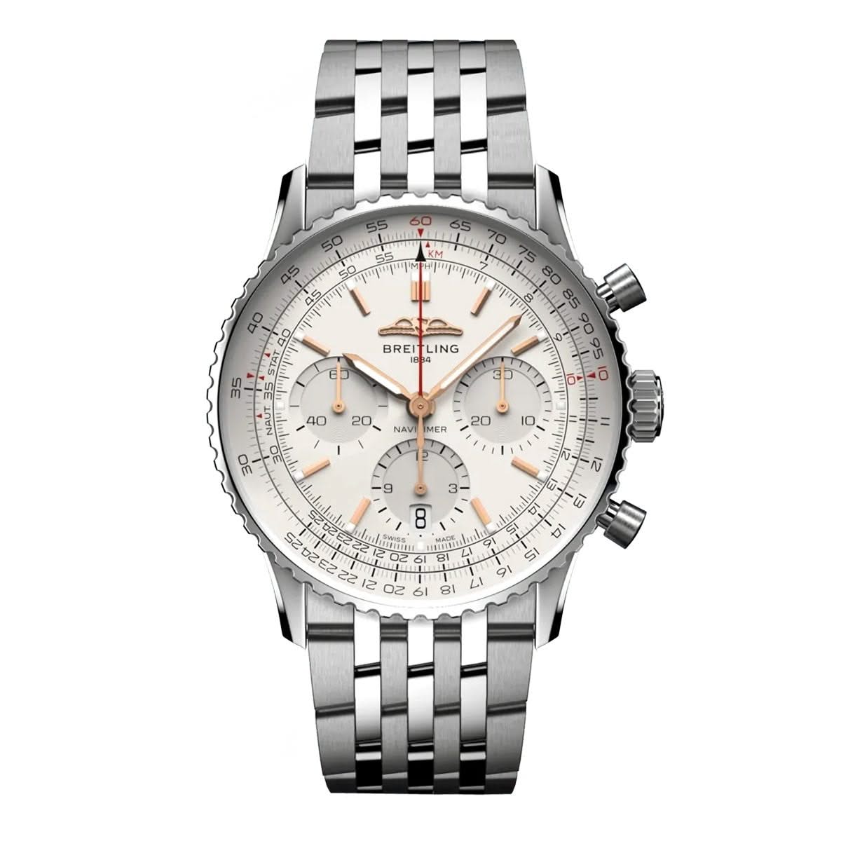 BREITLING Navitimer B01 Chronograph White Dial 41mm Watch