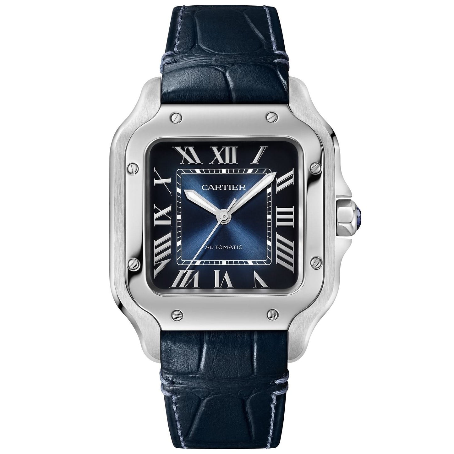 CARTIER Santos Medium Blue Dial 35mm Watch
