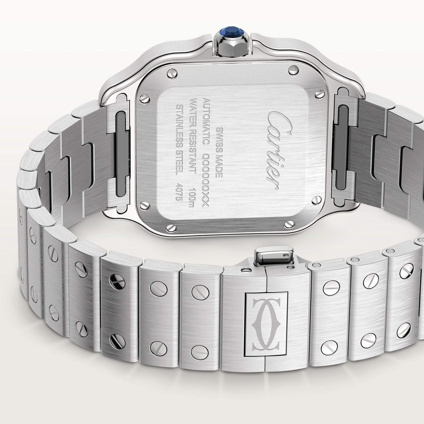 CARTIER Santos Medium Blue Dial 35mm Watch