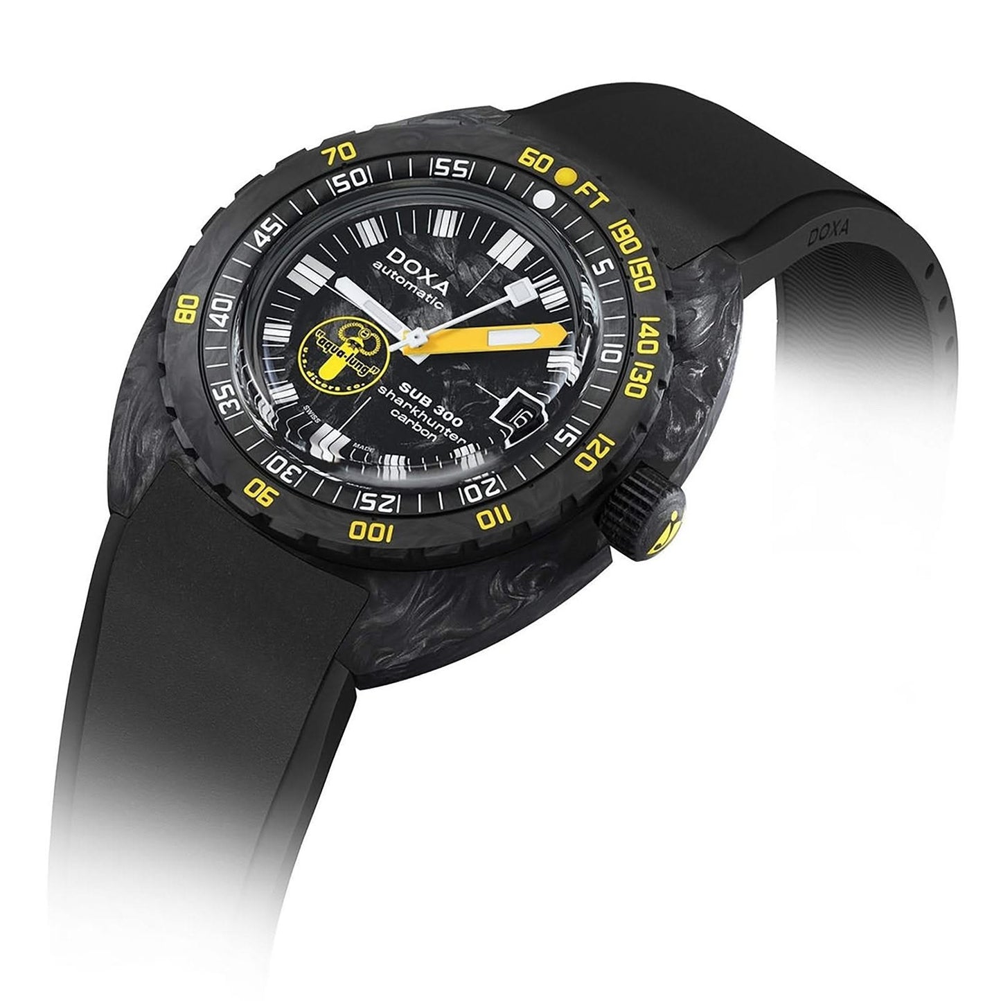 DOXA SUB 300 Carbon Aqua Lung US Divers Sharkhunter Watch