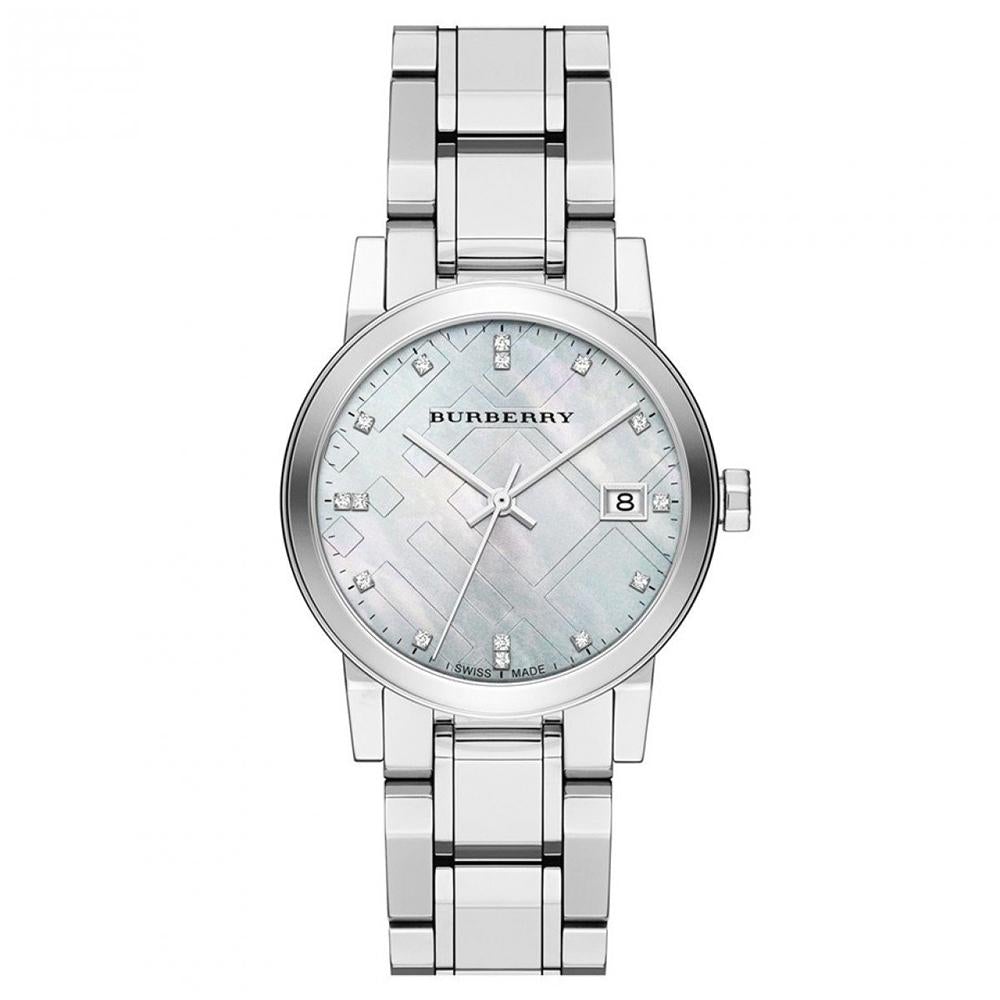 Burberry Damklocka Silver Diamond 34 mm