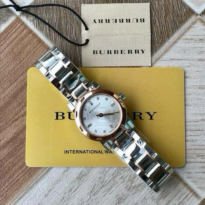 BUR Two-Tone Check Dial Women's Bracelet Watch