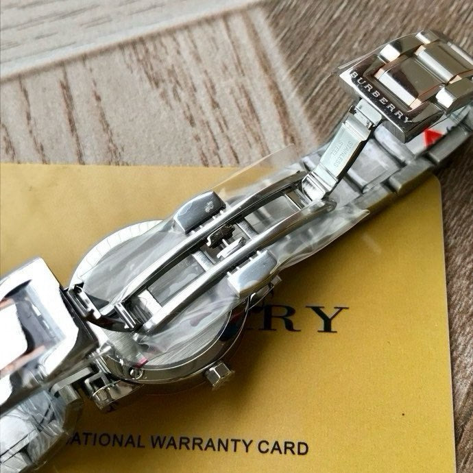 BUR Two-Tone Check Dial Women's Bracelet Watch