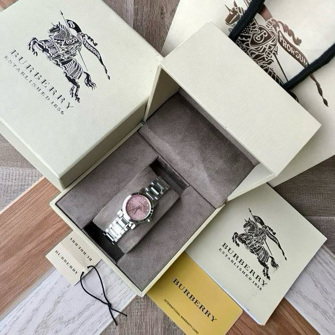 BUR Blush Check Dial Women's Bracelet Watch