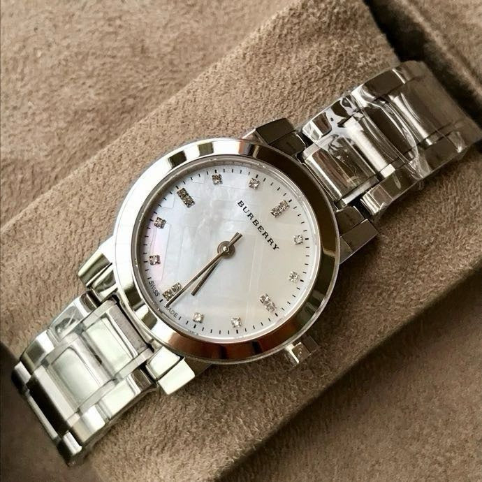 BUR Luminous White Dial Women's Bracelet Watch