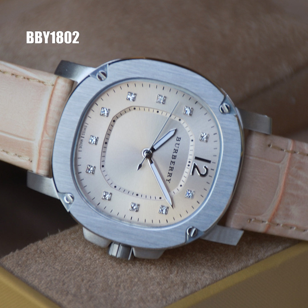 BUR Champagne Dial Women's Beige Strap Watch