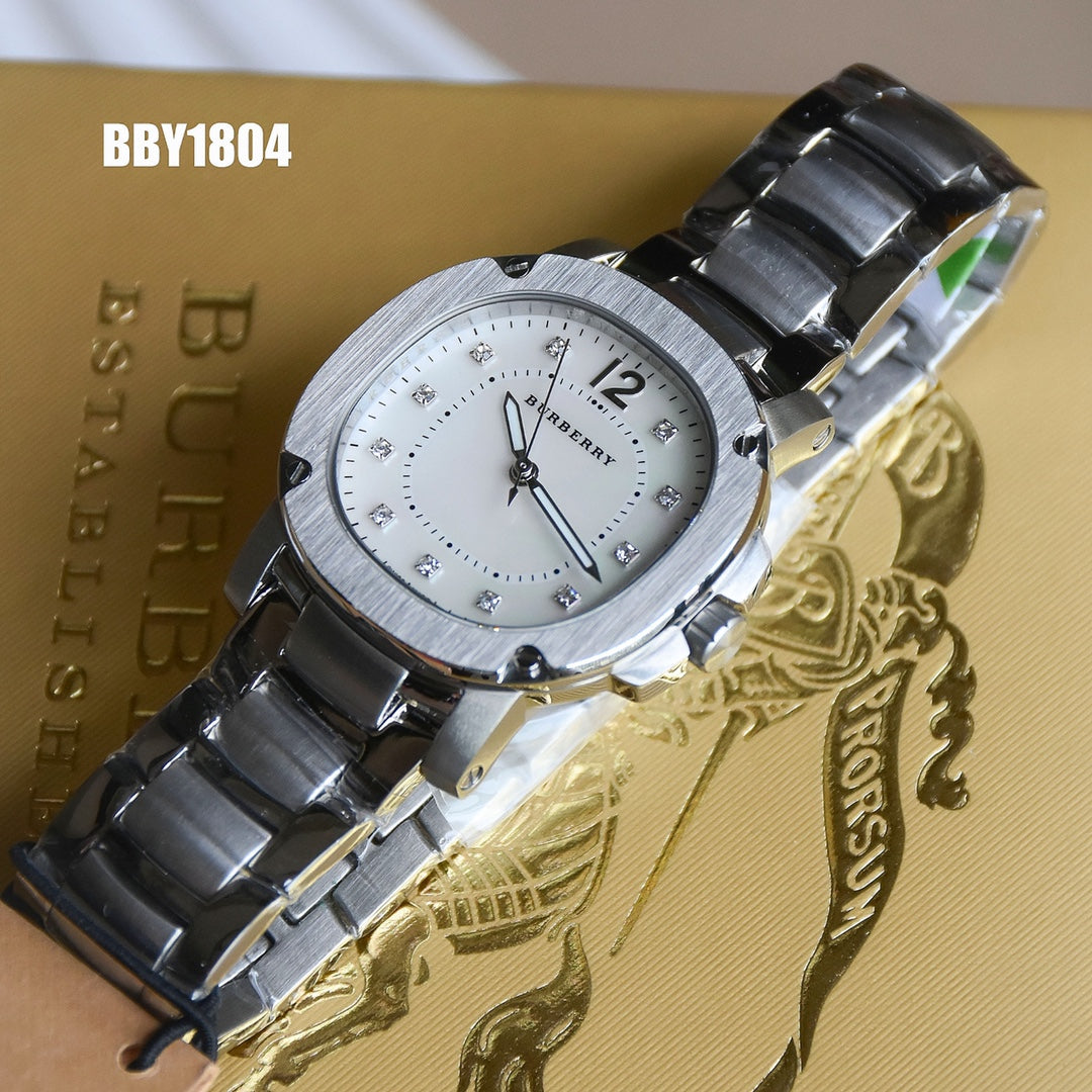 BUR Cushion Case Women's Silver Bracelet Watch