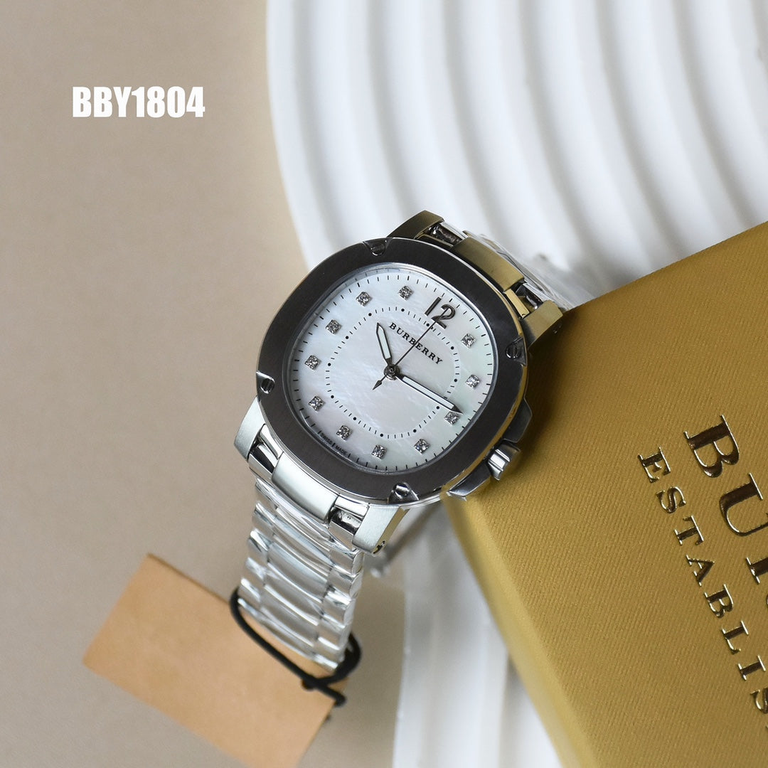 BUR Cushion Case Women's Silver Bracelet Watch