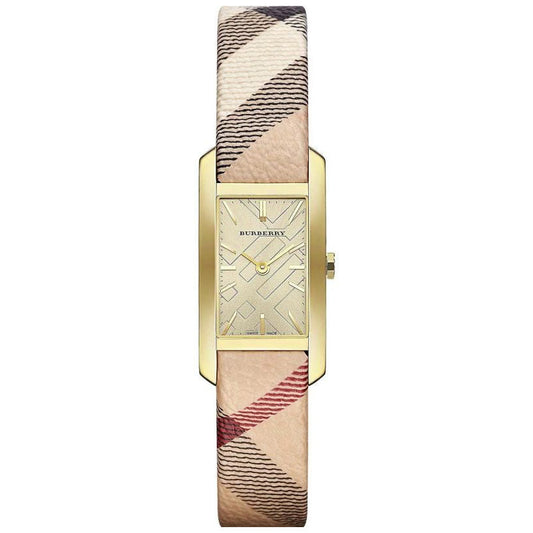 Reloj Burberry de oro amarillo The Pioneer Check para mujer