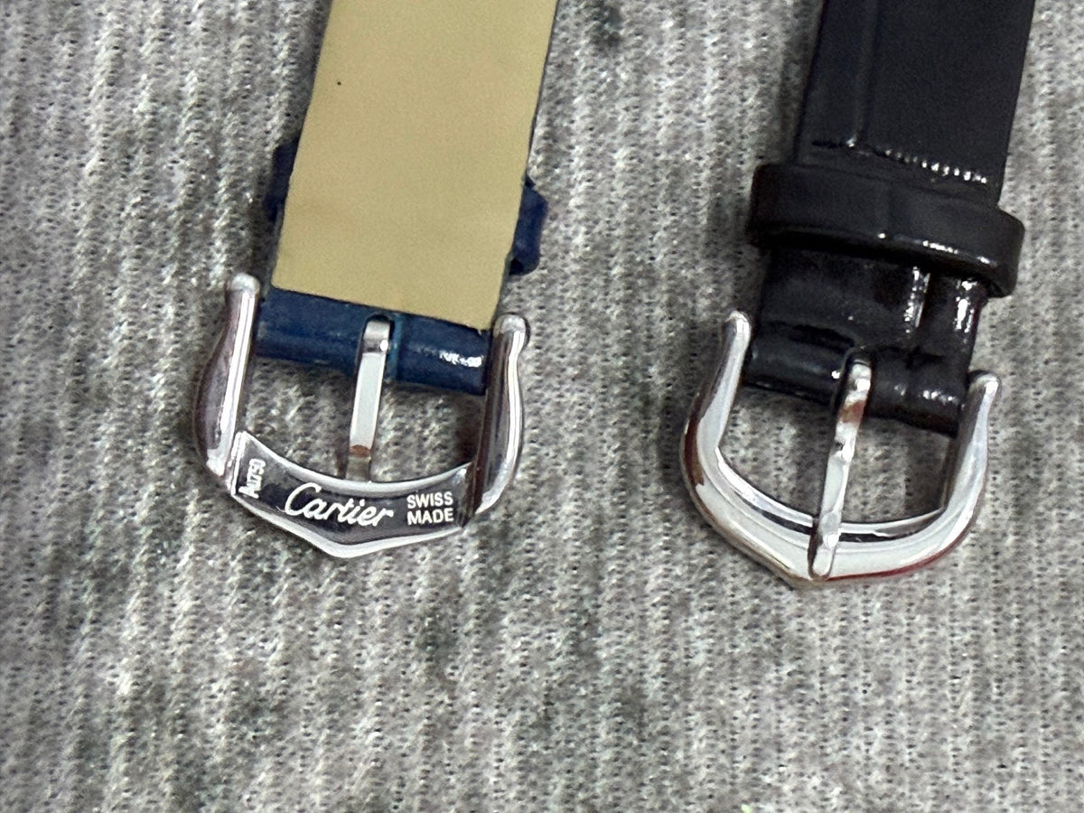 CA Embellished Tonneau Leather Strap Watch