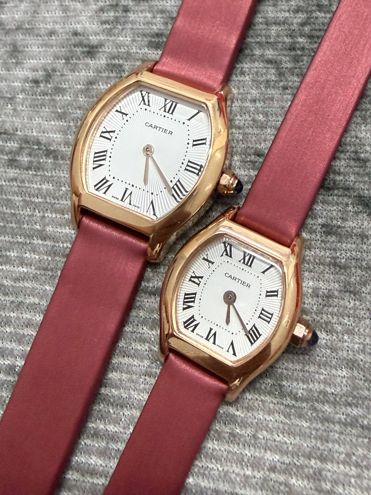 CA Refined Tonneau Leather Strap Watch