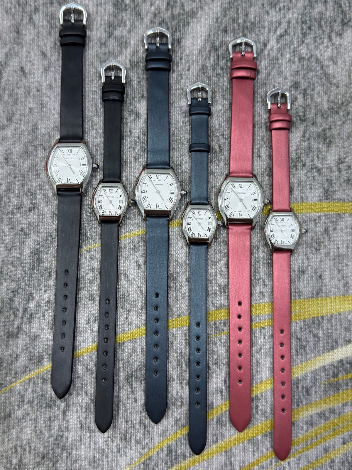 CA Refined Tonneau Leather Strap Watch