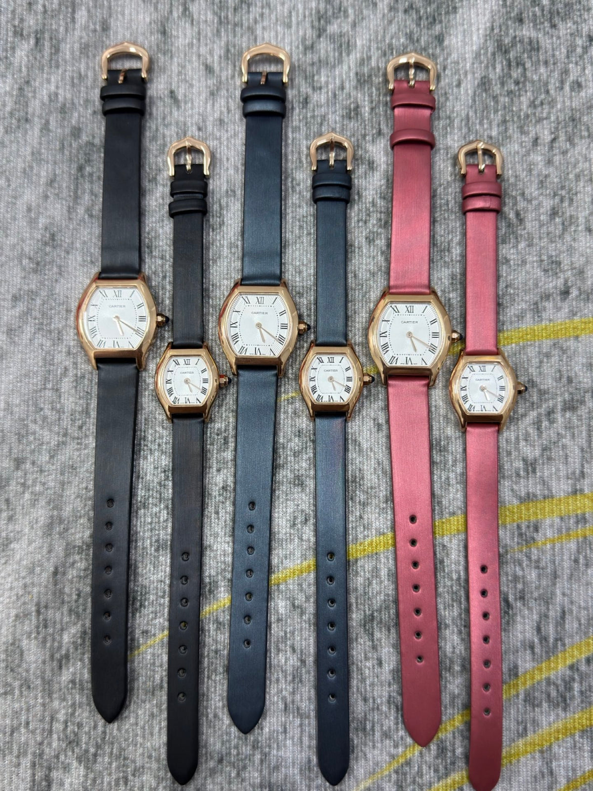 CA Refined Tonneau Leather Strap Watch