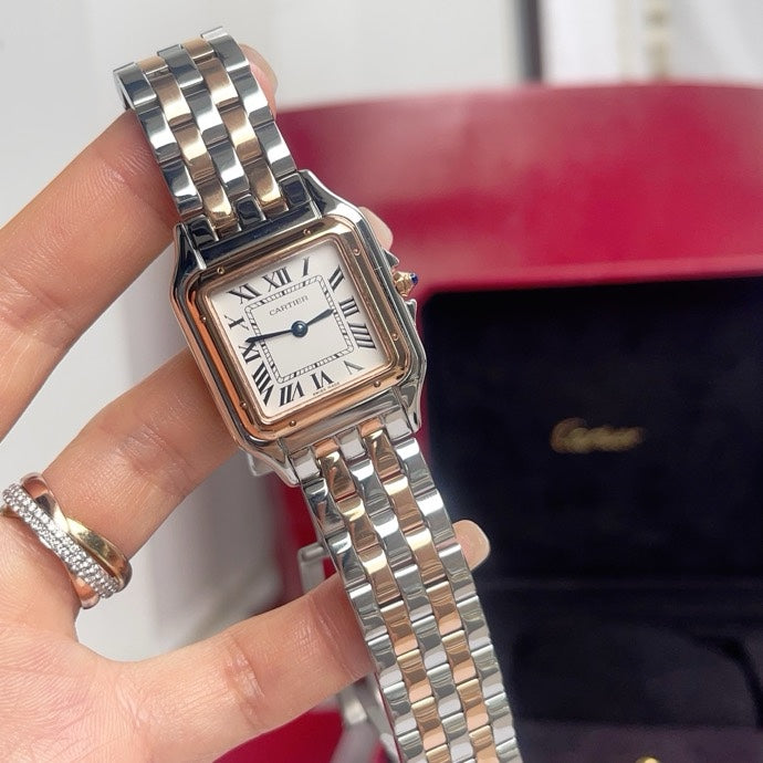 CA Two-Tone Rectangular Bracelet Watch