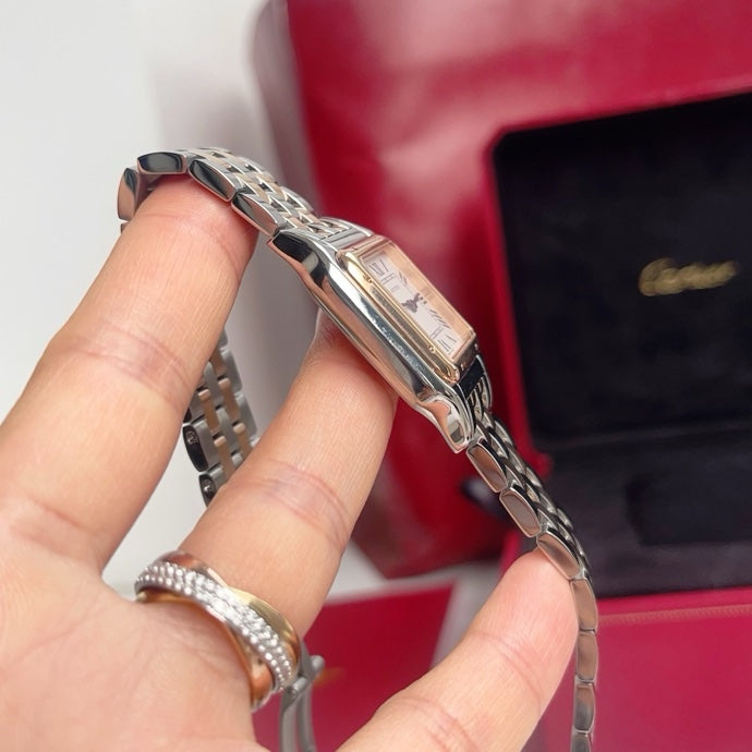 CA Two-Tone Rectangular Bracelet Watch
