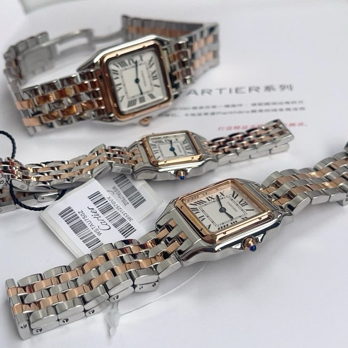 CA Two-Tone Rectangular Bracelet Watch